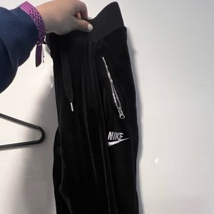 Women’s Black Nike Soft Joggers Metal Zipper
